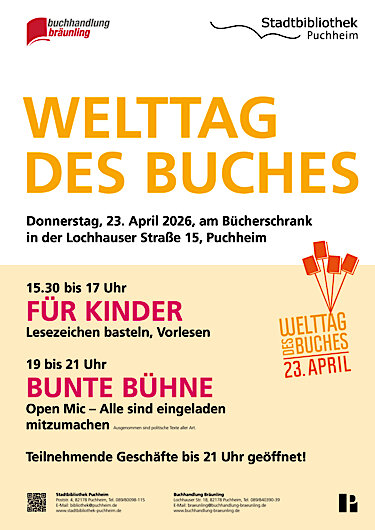 Welttag des Buches 2026 in Puchheim Plakat